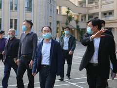 检查指导似春风  精心以待备开学 |区领导莅临我校检查指导开学工作